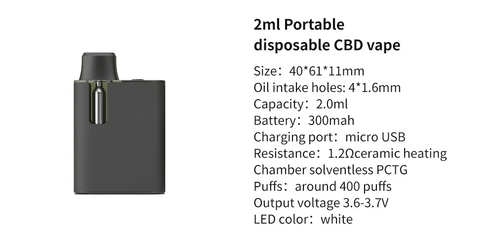 2ml Portable disposable CBD vape 2ml Portable disposable CBD vape